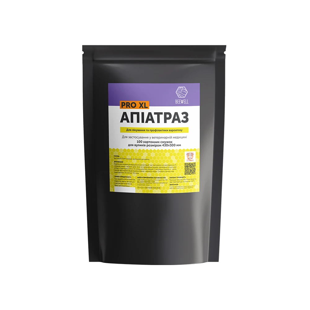 Лікування та профілактика вароатозу «Апіатраз» (для вуликів 430×300см) 100шт.